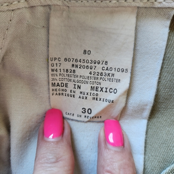 Men's Vintage Dickies Tan Khaki Mid Length Shorts Size 30 - Picture 7 of 8